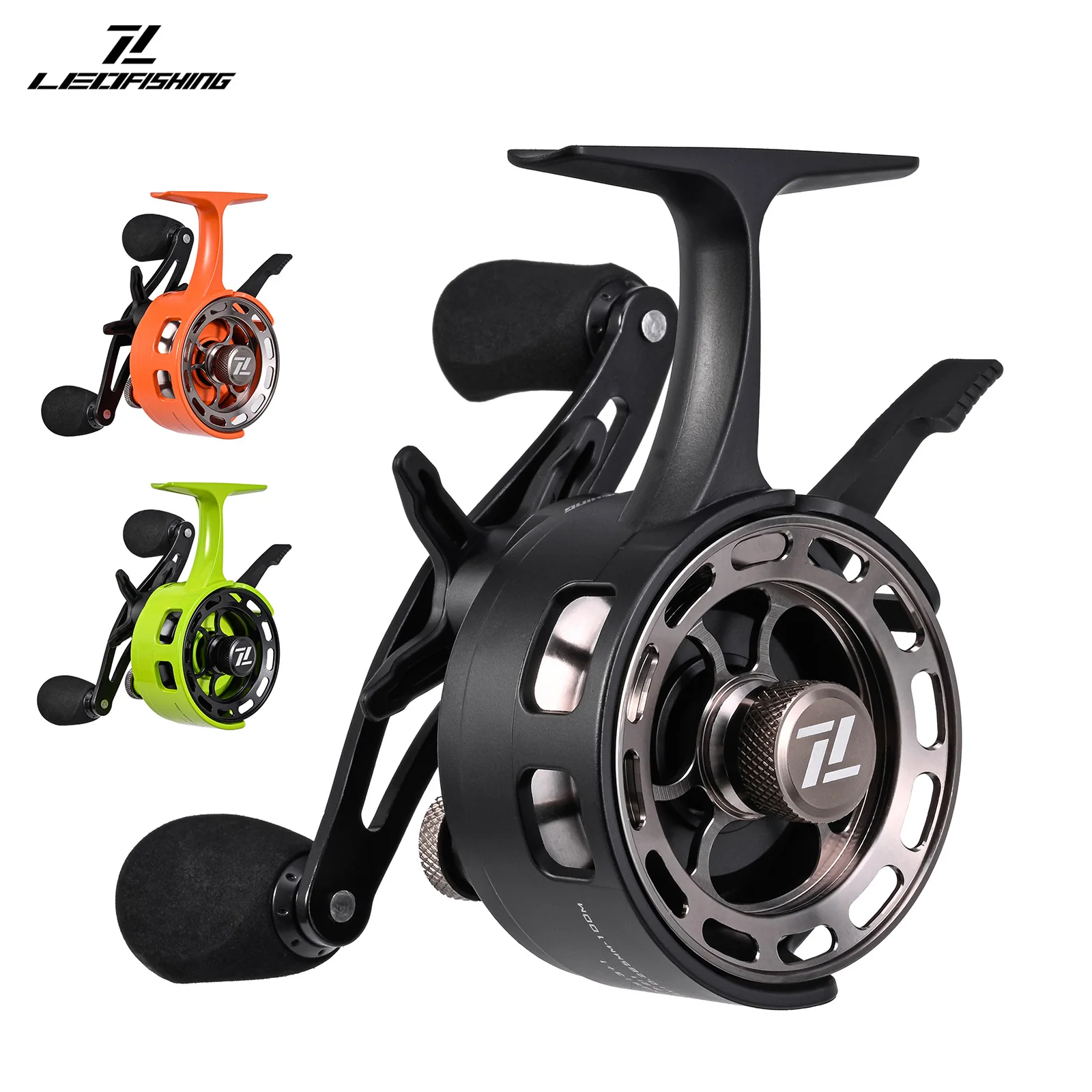 Rueda de pesca en hielo, carrete de Metal, carrete de pesca de fundición, aleación de aluminio 3 + 1, carretes de fundición de cebo de Metal - imagen 2