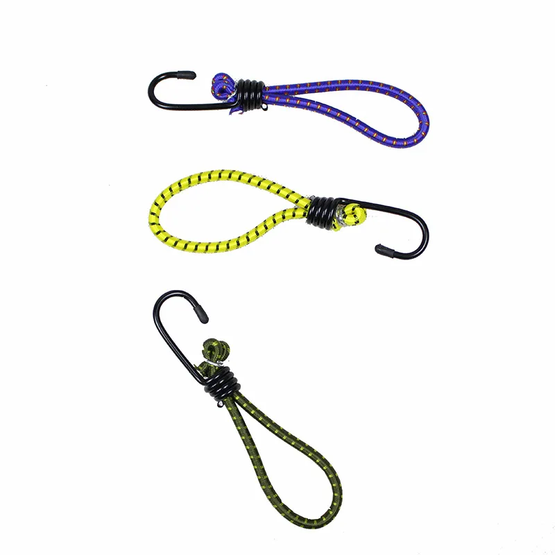 Cuerda elástica con ganchos de Metal para equipaje, correas de lona para acampar al aire libre, refugio, tienda de campaña, cuerda elástica - imagen 4