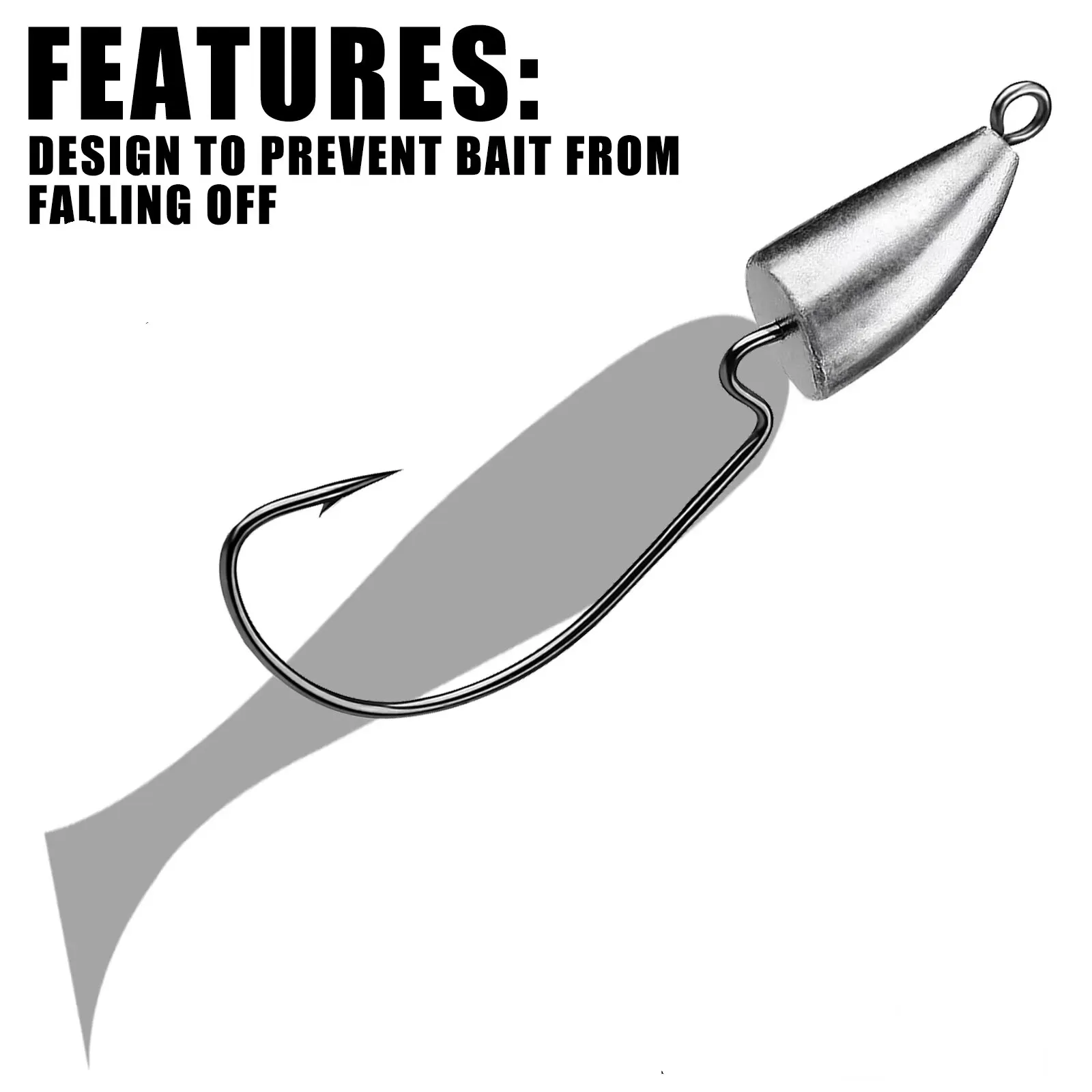 Jighead anzuelos de pesca de gusano, señuelo suave, anzuelos de cabeza de plantilla, cebo Artificial, aparejos de pesca de Lucio, 5g, 7g, 10g, 10 unidades por lote - imagen 4