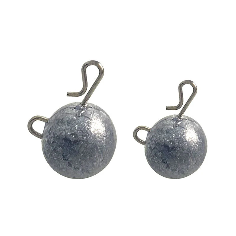 Plomo de peso de pesca, bola redonda, cabezal de anzuelo, configuración rápida de pesas de pesca para anzuelos, accesorios de aparejos, 5 uds. - imagen 5