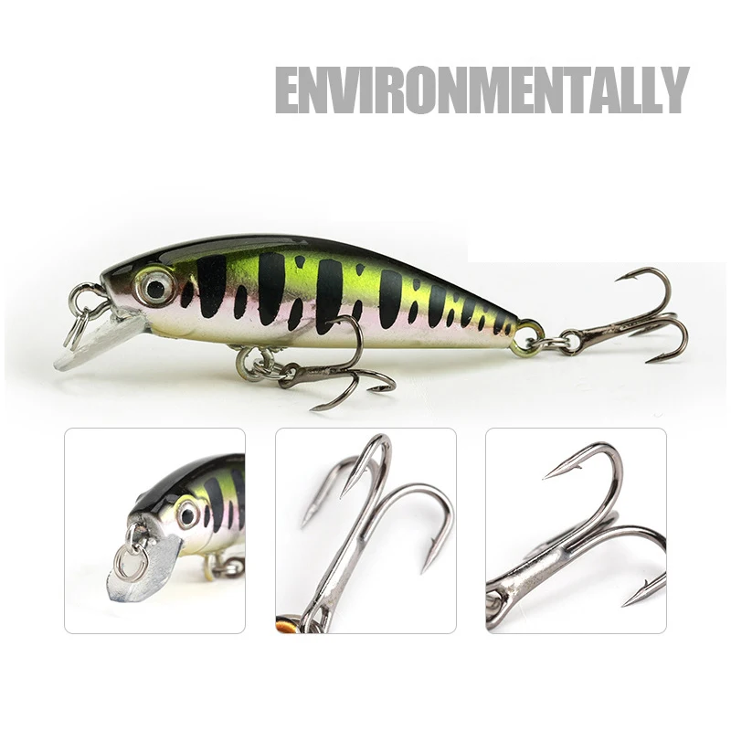 Señuelo de Pesca Minnow Wobbling 2,6g, cebos artificiales que se hunden, Crankbait, diseño japonés, cebo duro para perca, lubina, Lucio, trucha - imagen 2