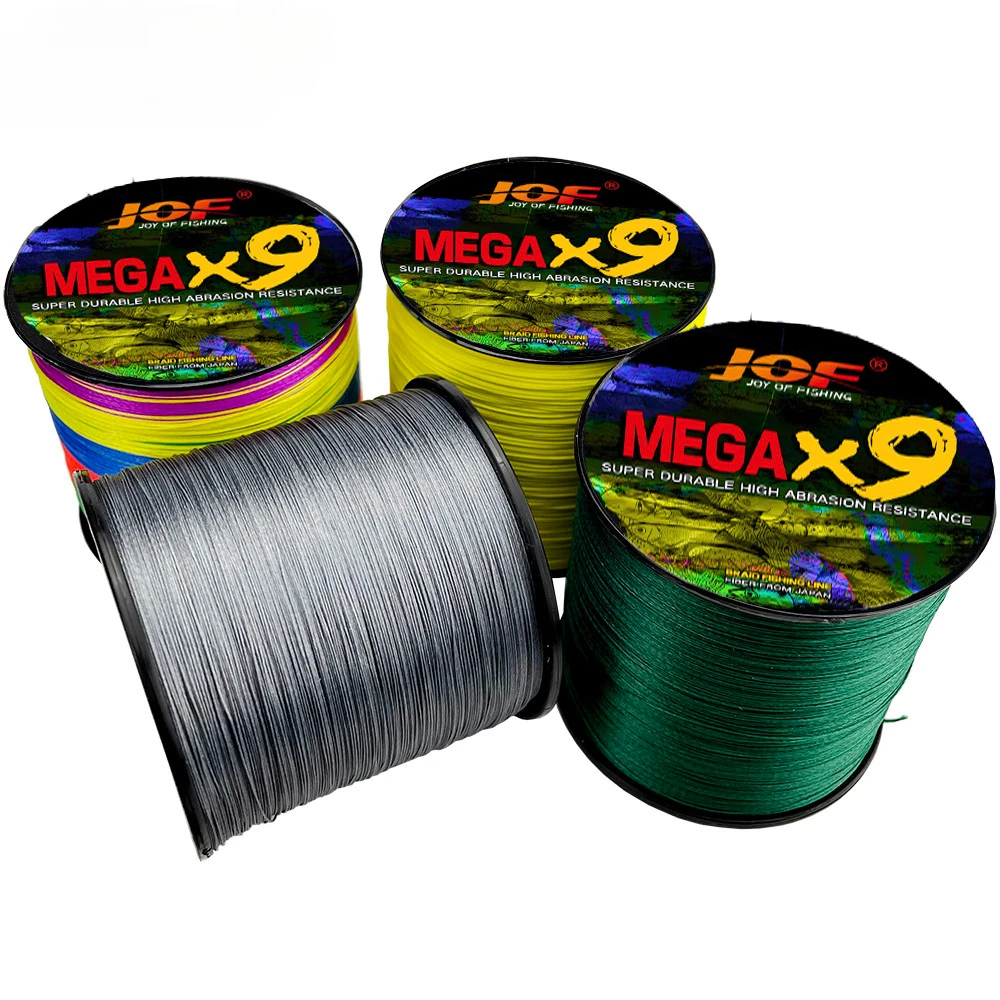 JOF-sedal de pesca trenzado de Pe de 0,14-0,55mm, 9 hebras, 300-500M, para pesca en el mar, 9-45,4 KG, tejidos resistentes, aparejos de pesca superpotentes - imagen 4