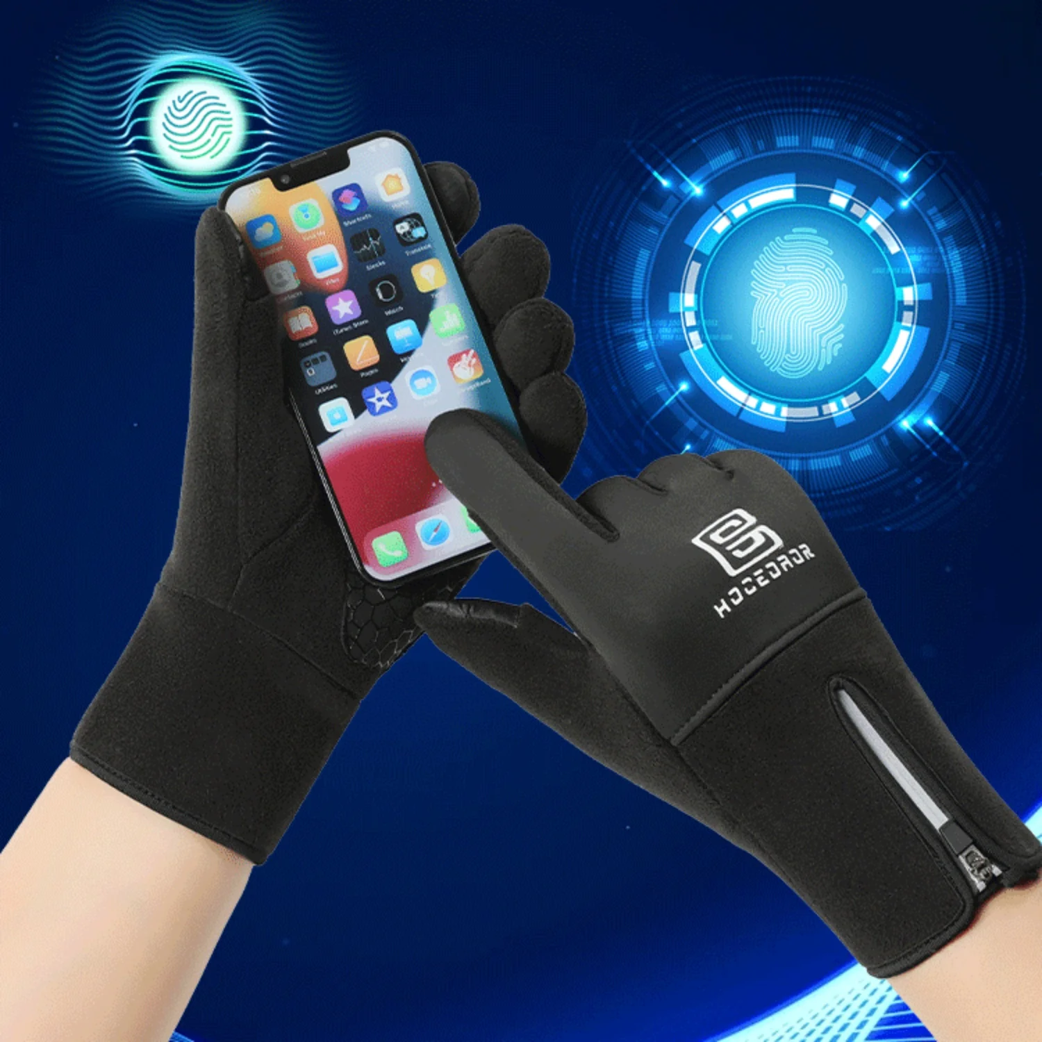 Guantes térmicos pesca con pantalla táctil – Antideslizantes invierno - imagen 4