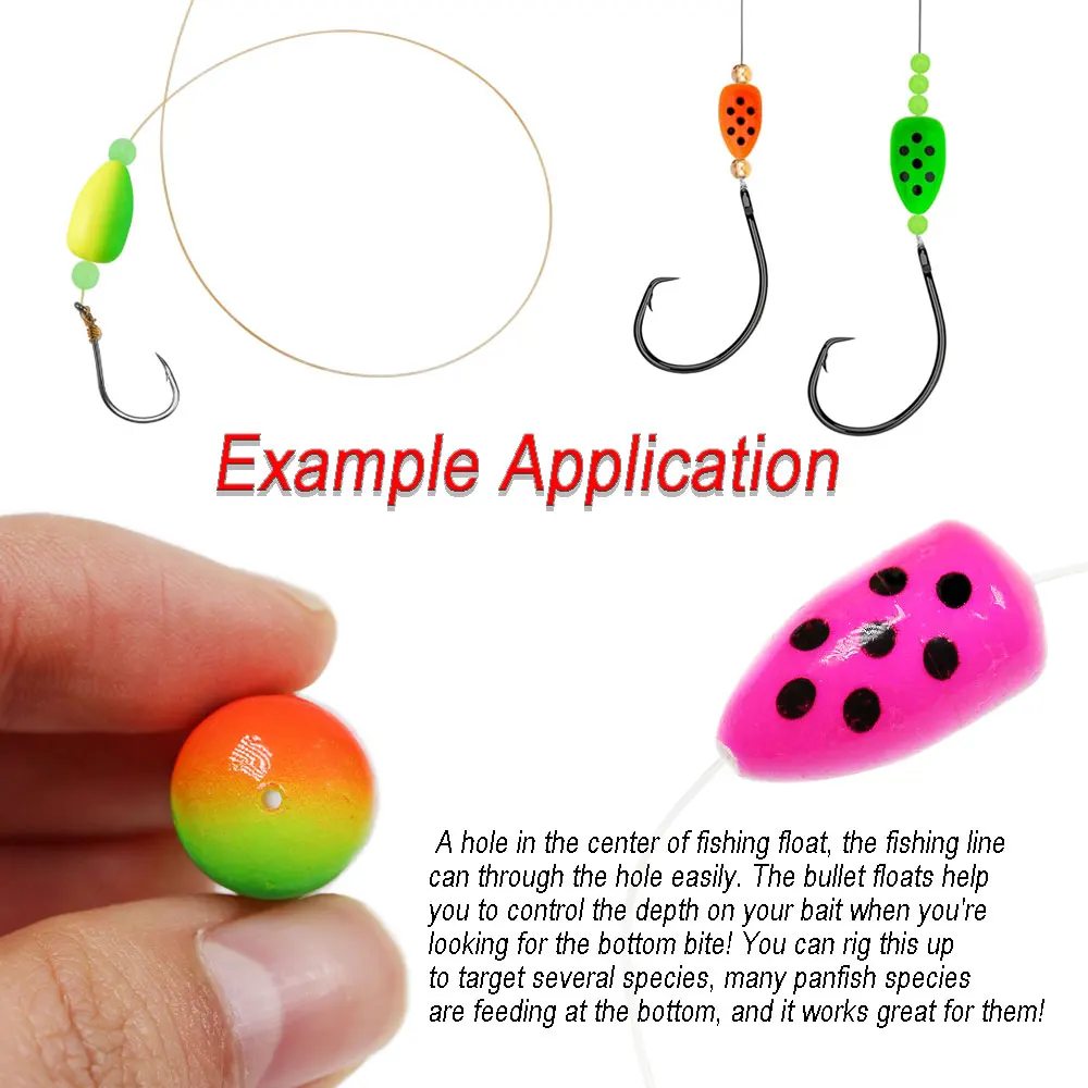 ICERIO 20 piezas flotador de espuma de bala ovalada, boyas Bobber de agua salada para pesca con mosca, indicador de huelga, aparejos Pompano, aparejos de trucha, aparejos dorados - imagen 5