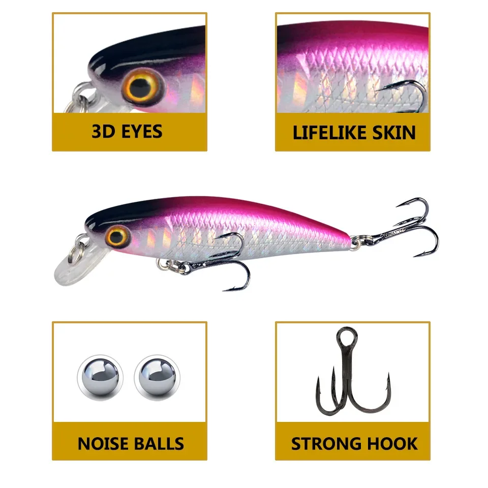 Minnow Wobbler flotante – Cebo duro artificial para Lucio - imagen 3