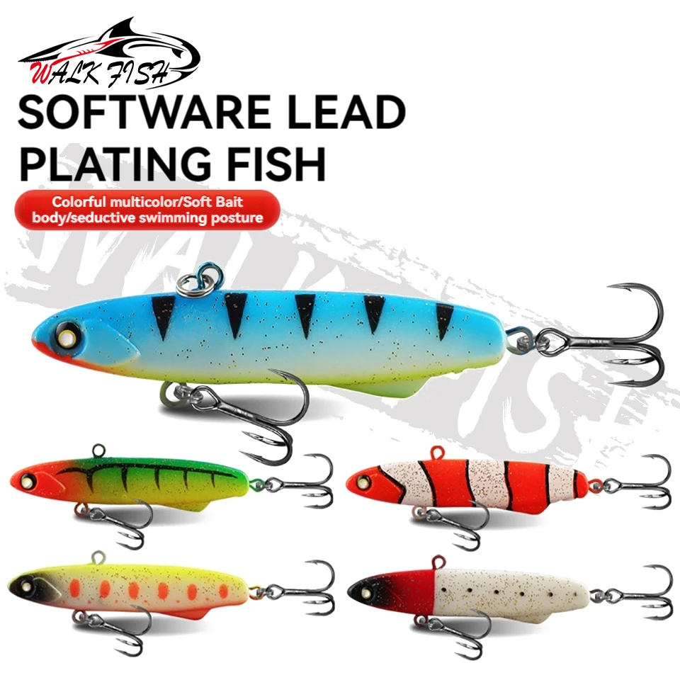 Walk Fish 70mm – Señuelo pencil blando para trucha con triple anzuelo - imagen 5