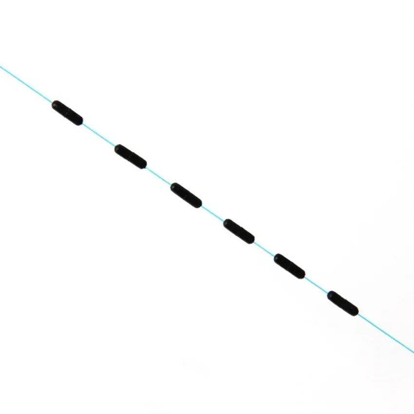 Tapón de goma negro cilíndrico M 6 en 1, flotador de pesca, tapón de frijol espacial, tapones de línea Folat, paradas de Bobber, Bobber de pesca - imagen 4