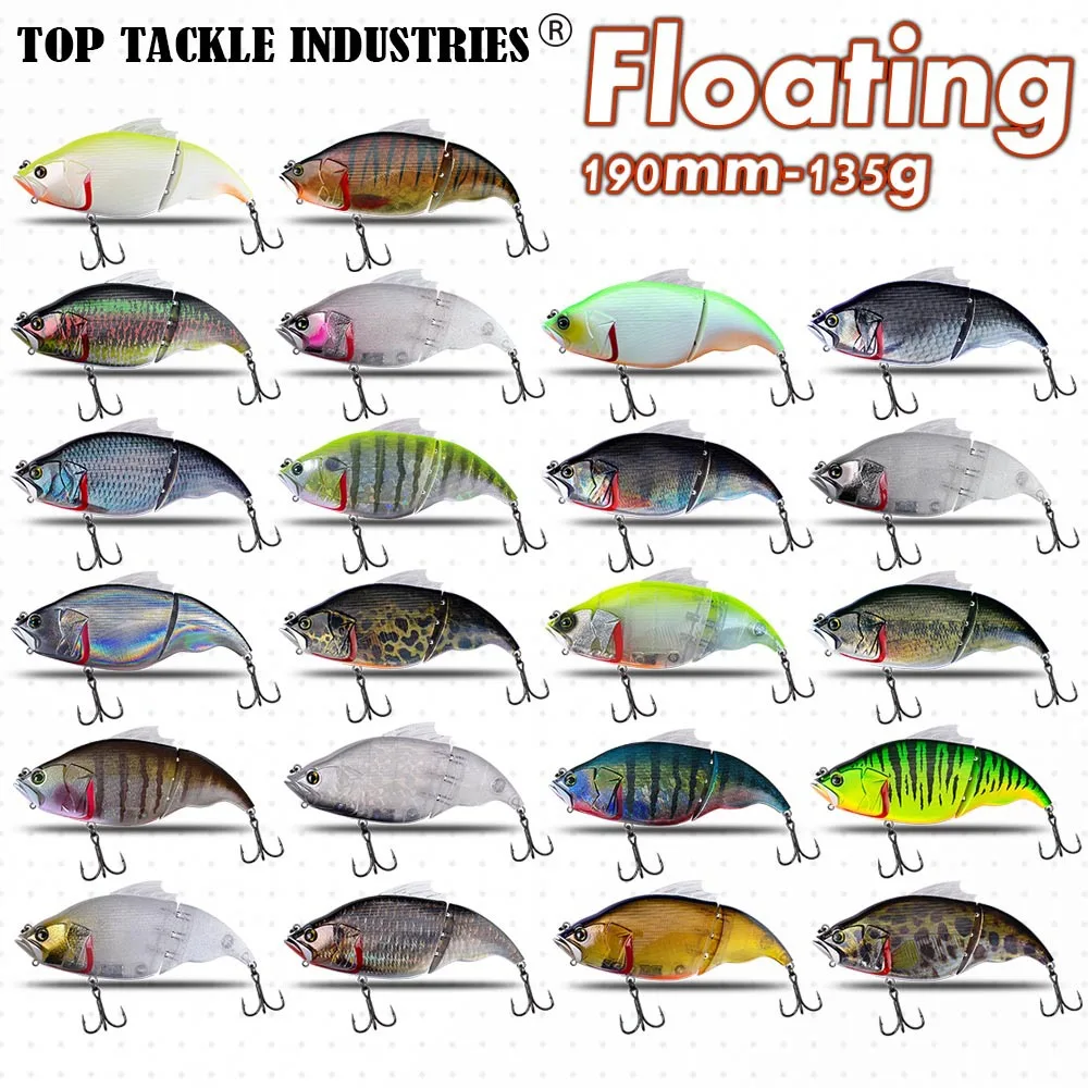 135g señuelos de vapor grandes cebos duros 2 cebos de lubina articulados Crankbait cebo duro Artificial flotante Wobbler trucha VIB pesca vibración - imagen 4