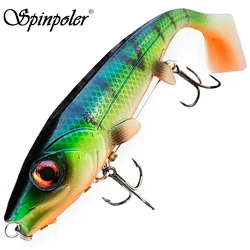 Spinpoler Señuelo suave con anzuelos Stinger para Jigging Trolling mar