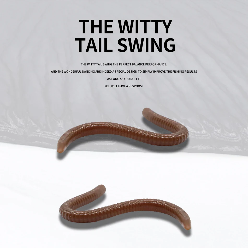 10 UDS-50 Uds 7cm/9cm realista gusano rojo pesca señuelo suave lombriz hielo invierno pesca silicona cebo de pesca Artificial - imagen 3