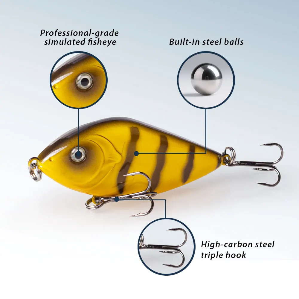 Hanlin-Señuelos de Pesca Jerkbait, cebos Wobbler de hundimiento Artificial, sonajero, aparejos de lubina, 70mm/14,5g, novedad - imagen 4