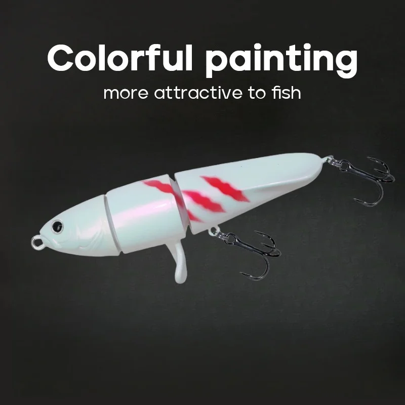 1pcs 11.5cm 24g 탑워터 스피너 낚시 루어 포퍼 인공 연필 하드 미끼 프로펠러 회전 꼬리 낚시 태클 Swimbait - imagen 5