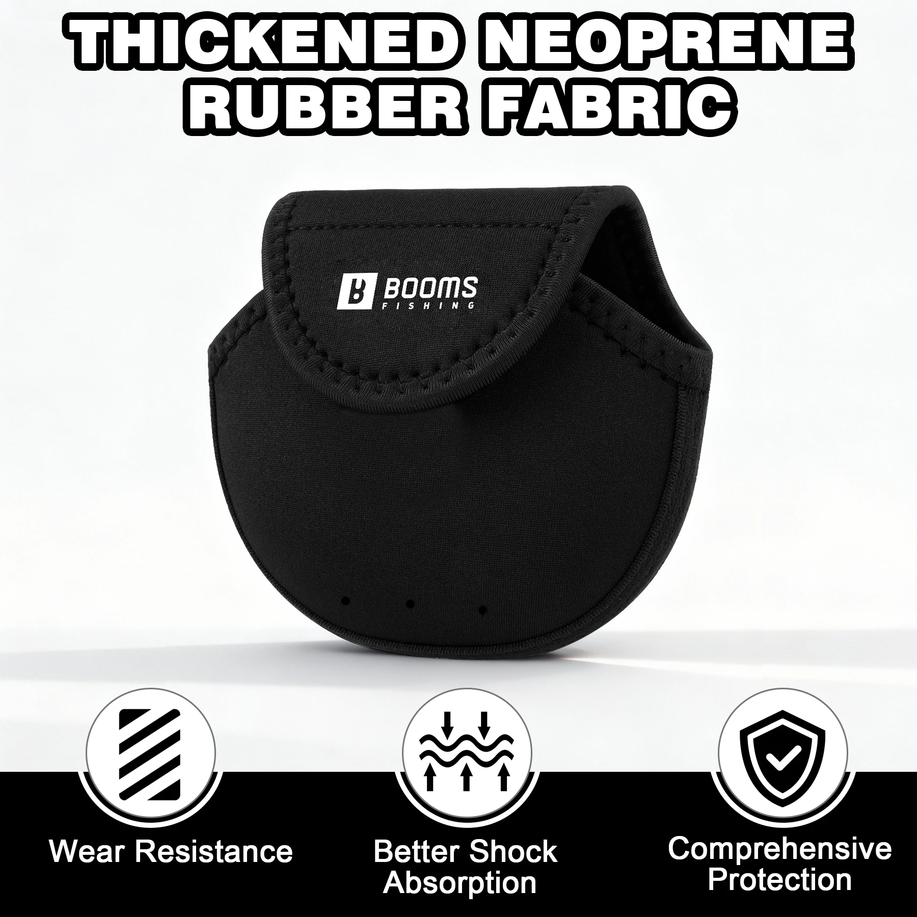 Booms-funda de neopreno transpirable para carrete de pesca con mosca, bolsa de almacenamiento de carrete de pesca con mosca, accesorios de herramientas de pesca - imagen 3