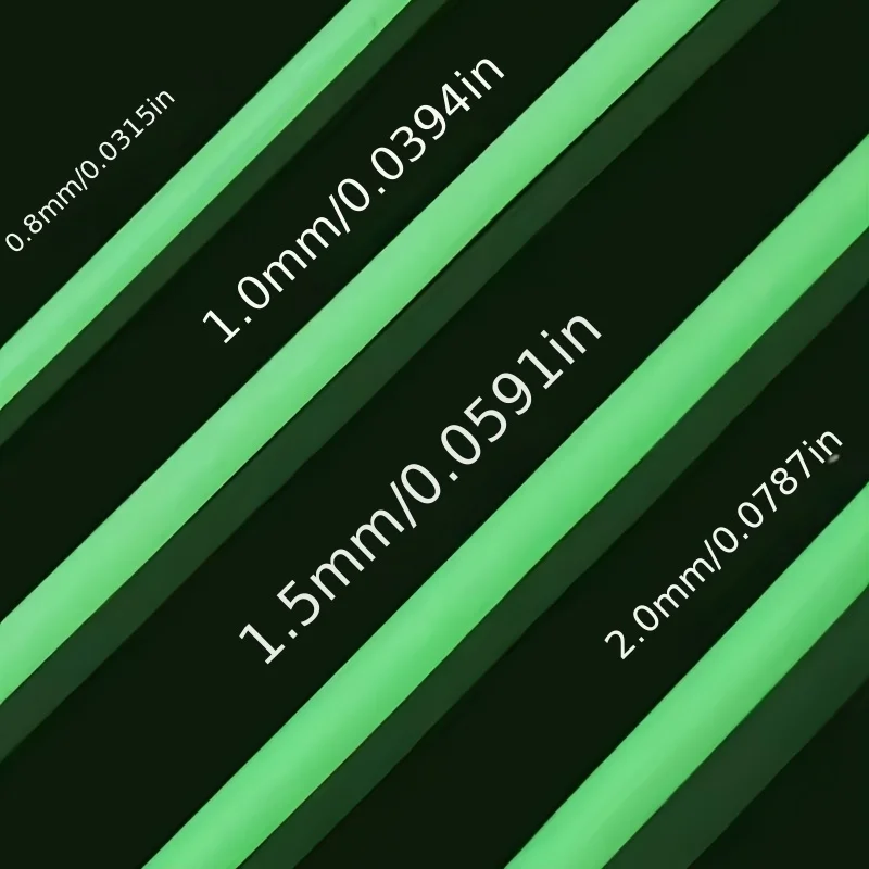 Manguera de Pesca luminosa de silicona, 1 unidad, 1mm, 1,5mm, 2mm, Anti aparejo, mangas de aparejo, Pesca de aguas profundas, Pesca Iscas FIsh - imagen 4