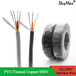 Cable blindado 28AWG UL2547 2 3 4 5 6 7 8 núcleos amplificador de canal aislado de PVC Cable de señal de Audio línea de Control de cobre estañado