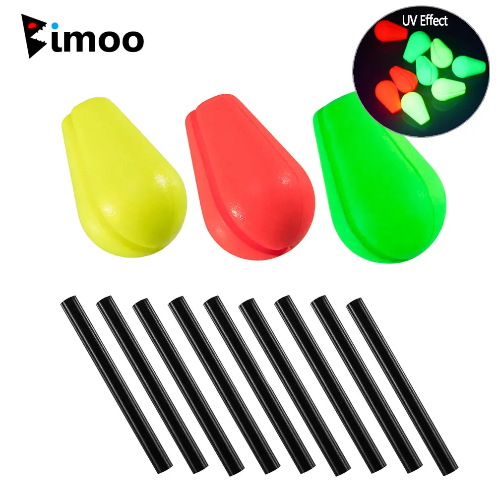 Bimoo-flotador de espuma EVA para pesca con mosca, indicadores de huelga, Bobbers ovalados UV, aparejo flotante de lágrima, aparejo Pompano, aparejos inferiores, pesca en barco