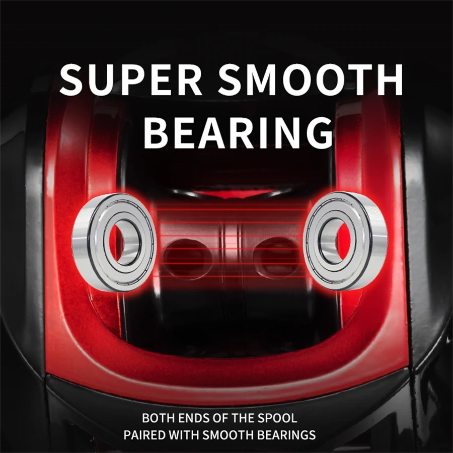 Rooblinos-carrete de pesca de la serie BR, accesorio profesional ultraligero con Ratio de engranaje 7.2.1, rueda de Baitcasting para carpas - imagen 4