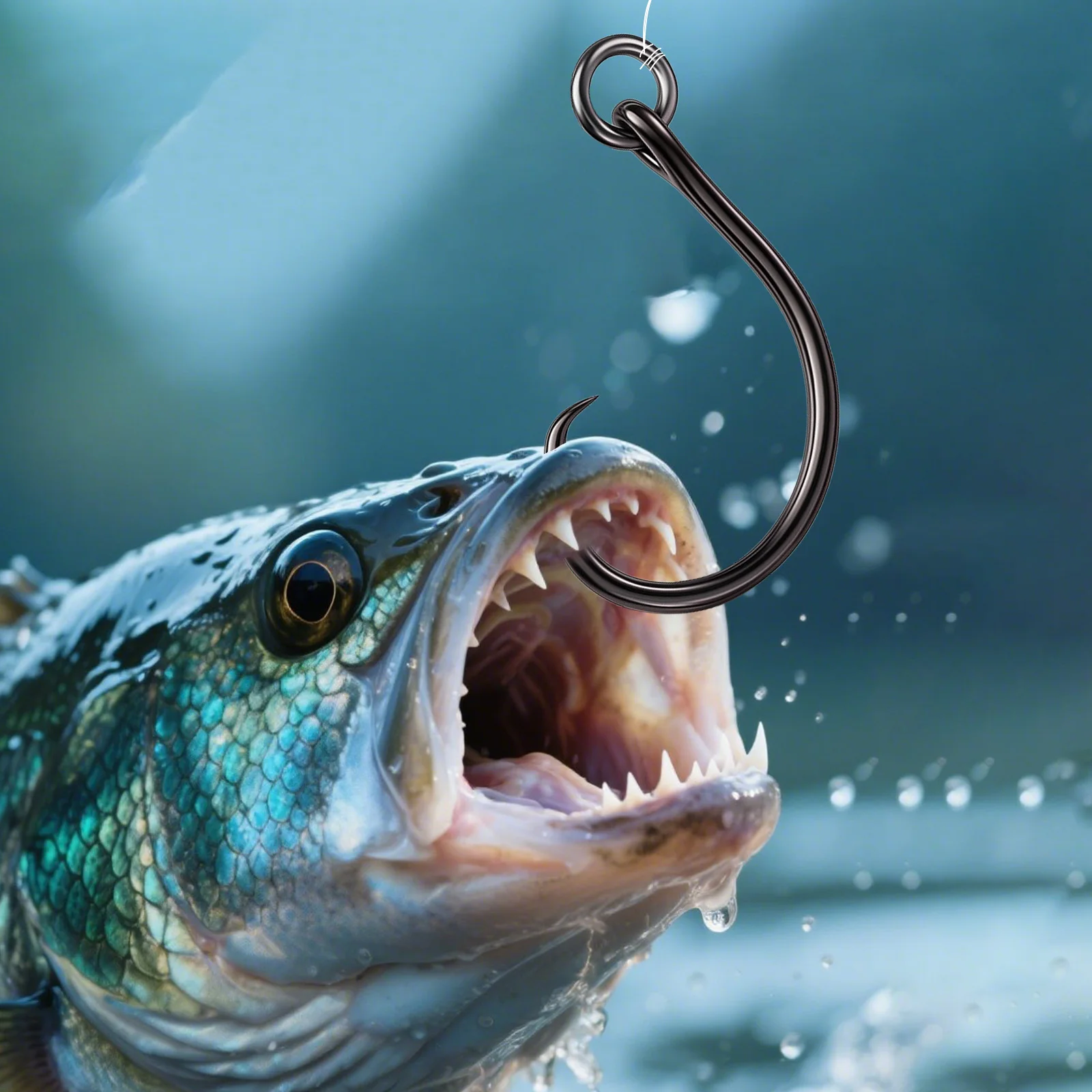 Anzuelos circulares con ojo anillado para bagre y pesca salada - imagen 5