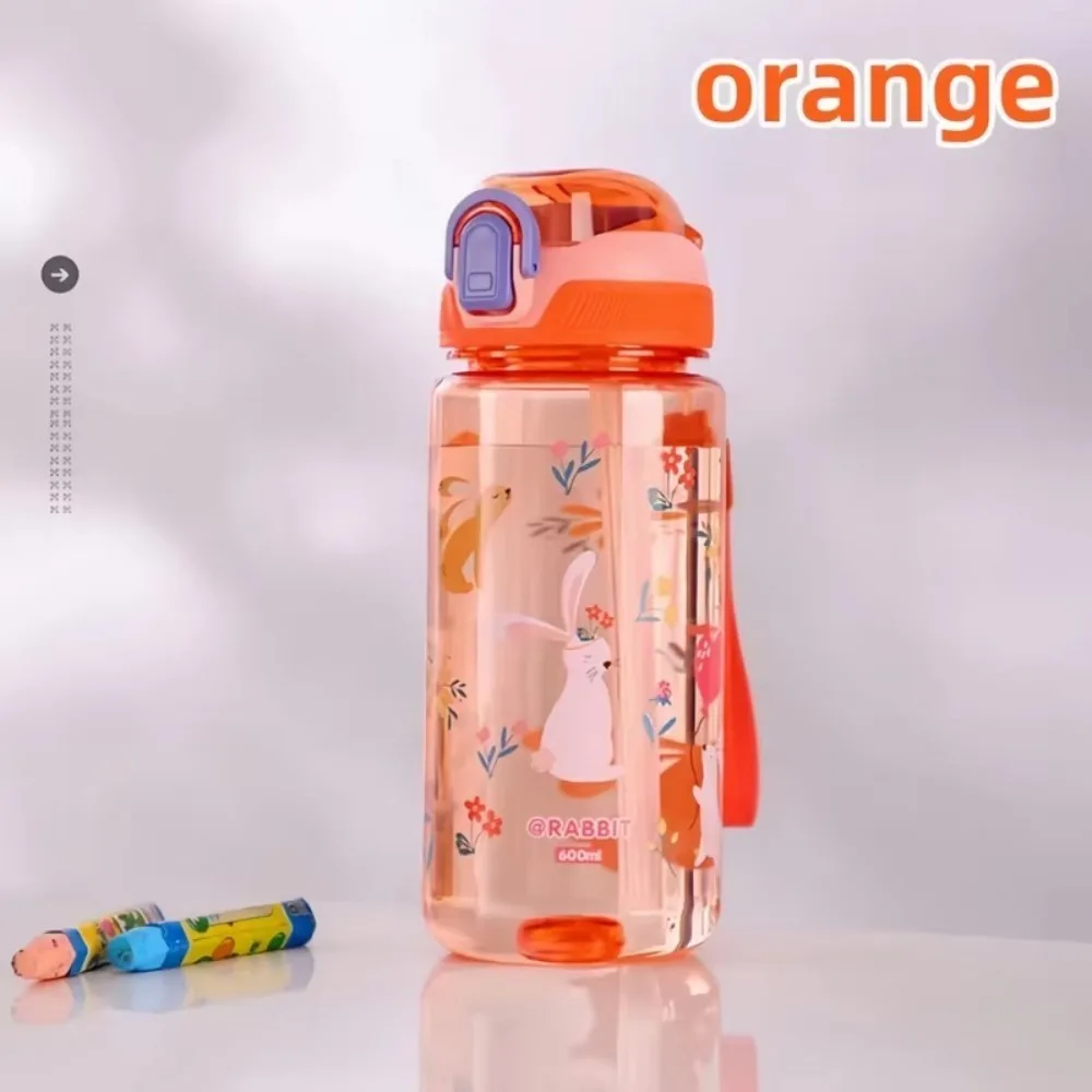 Botella de agua con pajita de silicona y diseño de dinosaurio - imagen 2