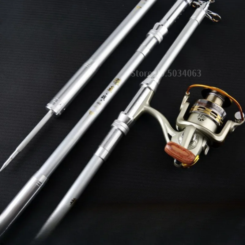 Caña de mar ultradura de carbono para pescar peces grandes, caña de pescar giratoria de 2,1-3,6 M, fundición de sal/agua dulce de largo alcance, doble uso - imagen 4