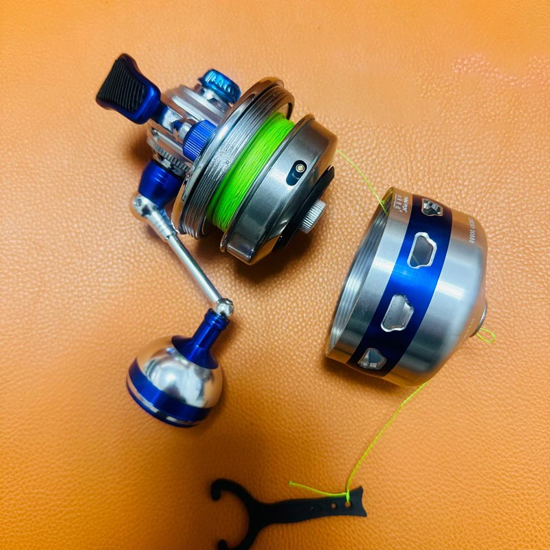 Spincast-carrete de pesca J39 de alta capacidad, bobina de Metal cerrada 6 + 1BB con 5 #8 hebra s línea PE 80M, 2023 nuevo - imagen 2