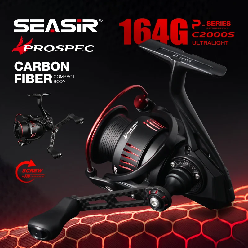 Carrete Spinning Seasir P-Series Prospec – Fibra de carbono 8+1BB