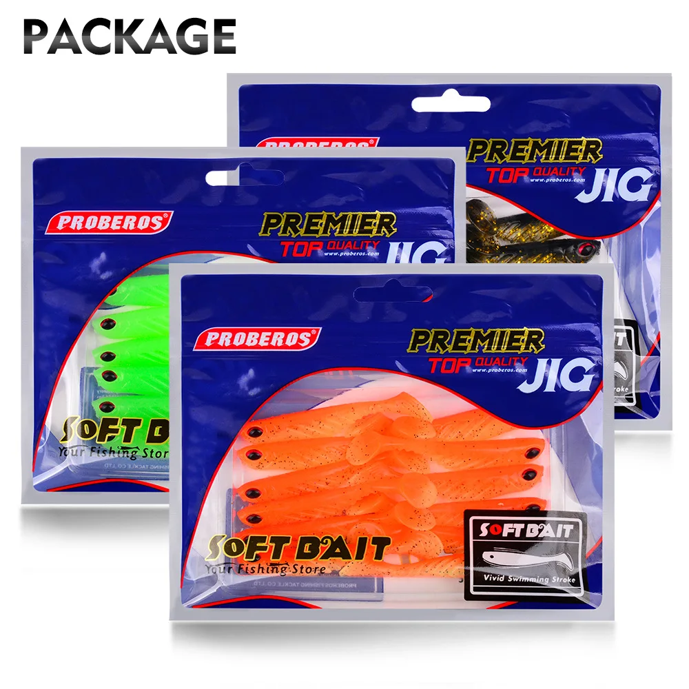 Swimbait de silicona luminoso 7cm – Cola en T para lubina y trucha - imagen 3