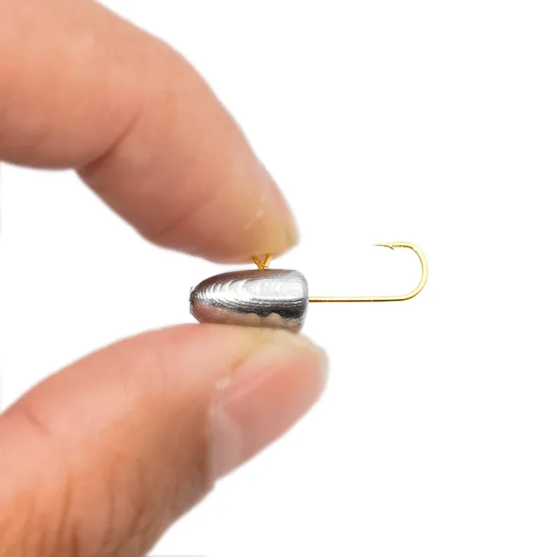 OUTKIT, 10 Uds., anzuelo con cabeza de anzuelo expuesto, anzuelos de pesca en roca, anzuelo de cebo de 3g, anzuelo suave para mujer, Mini anzuelo de pesca, aparejos de pesca - imagen 4