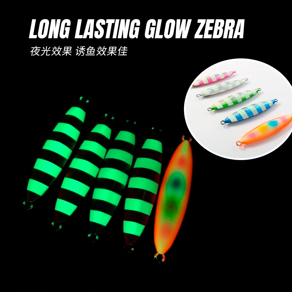 JIGGING PRO 40g 60g 80g Jig lento Shore Jigging señuelo cebo de pesca de mar brillo señuelo de pesca de caída lenta - imagen 5