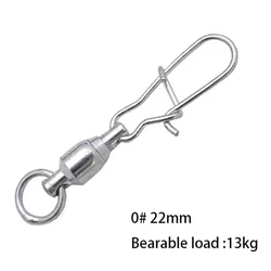 OUTKIT Giratorios de pesca con rodamientos broche plateado, inoxidable