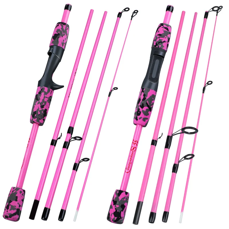Sougayilang Caña de pesca ultraligera 5 tramos – Fibra carbono viaje - imagen 5