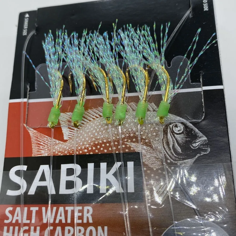 Sabiki-anzuelos luminosos para pesca en agua salada, 1 paquete/5 piezas - imagen 2