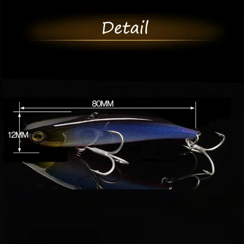 TSUYOKI Hitochi 80S Rattlin señuelo de pesca 2024 invierno pesca en hielo VIB señuelo 90mm cebo hundido sin labios Crankbait Ima Koume señuelo - imagen 3