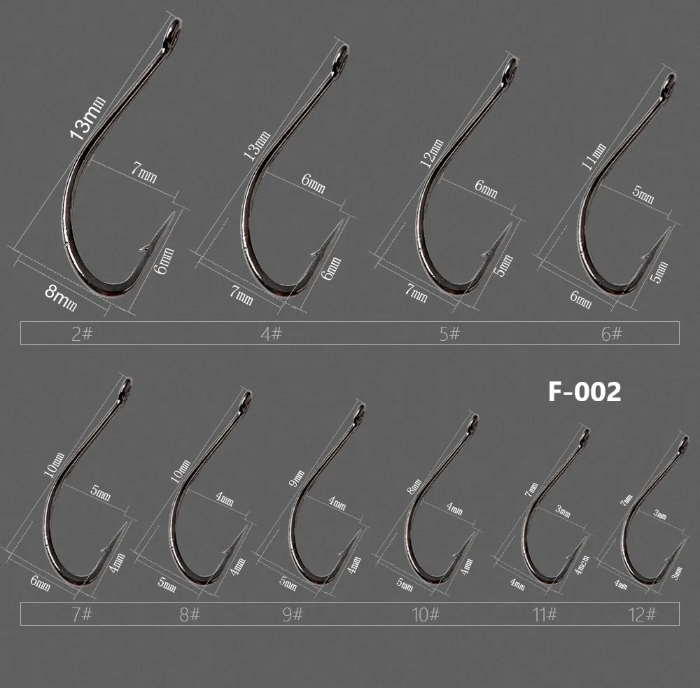 FTK-anzuelos de pesca con púas de acero al carbono, 10 piezas, Tomaru, perca, Lucio, carpa, accesorios de pesca, 3-12 # - imagen 2