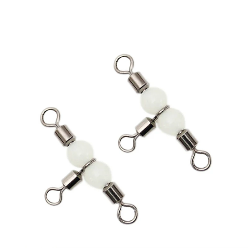 Giratorios triangulares con bolas luminosas – Acero inoxidable pesca
