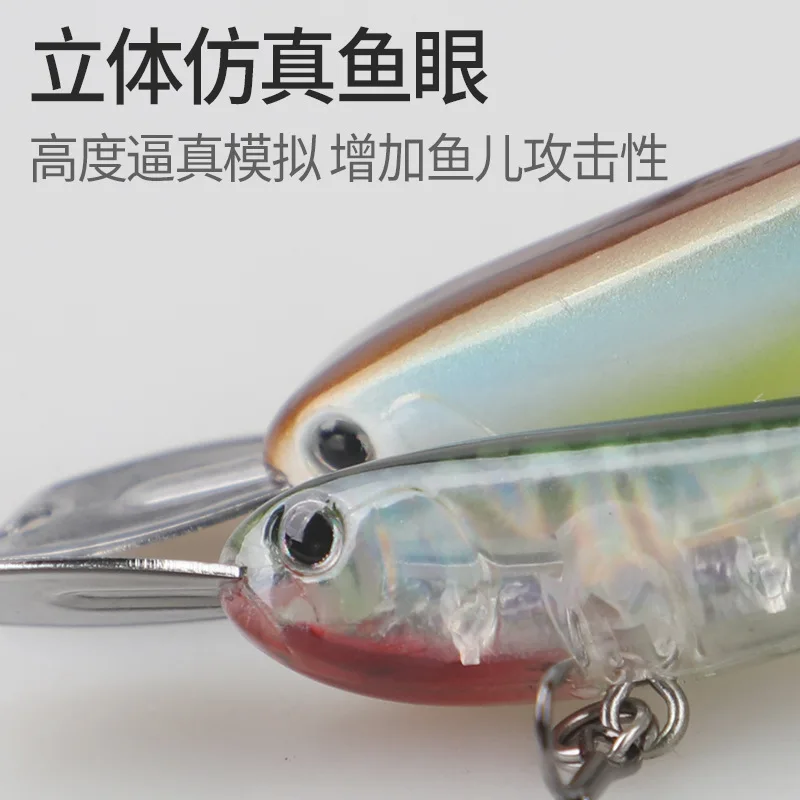 Lápiz de pececillo que se hunde Wobbler, 4cm, 5,5g, labio de Metal, Wobbler, trucha, agua salada, cebo duro Artificial, aparejos de pesca - imagen 3