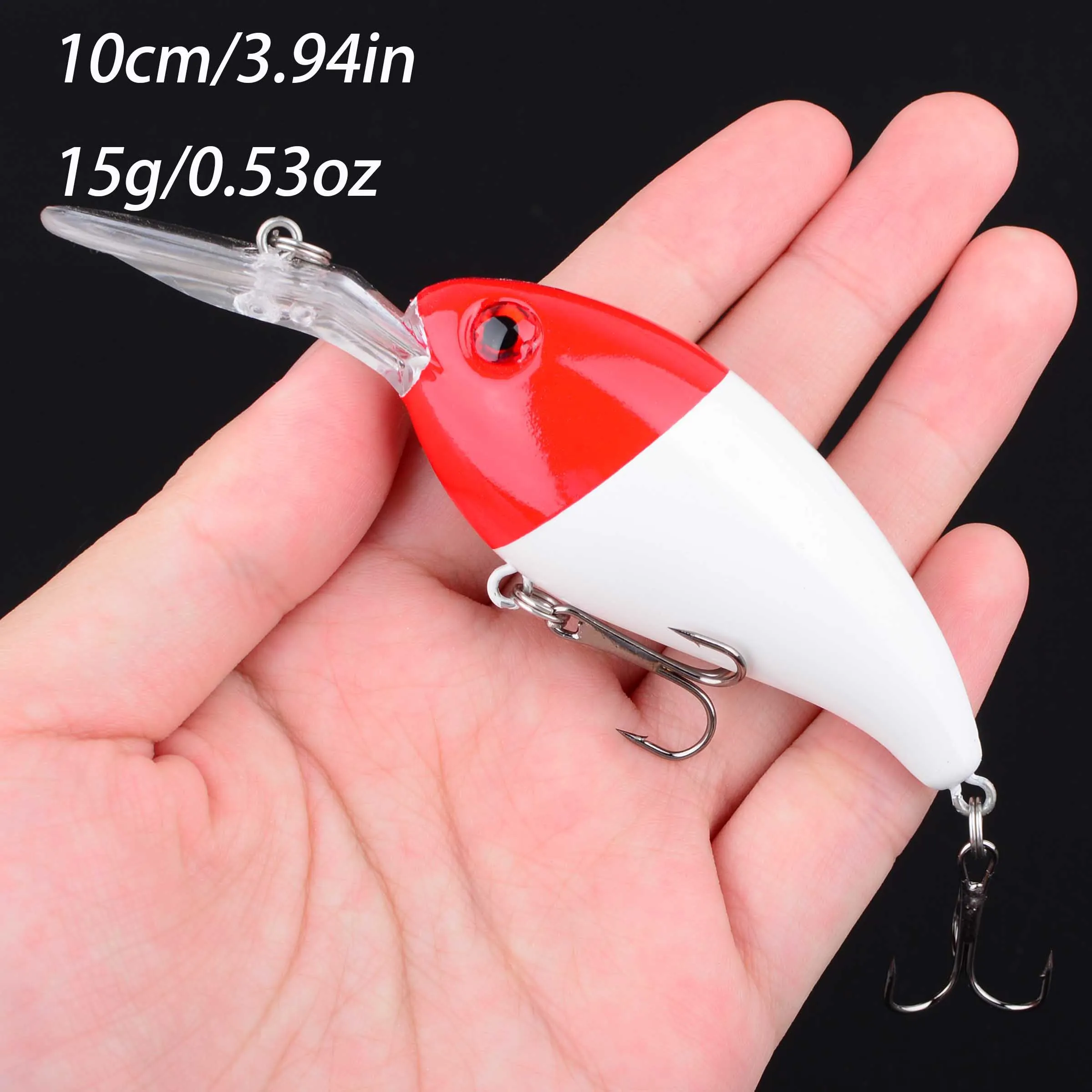 Señuelo de pesca con manivela, cebos duros artificiales, Jerkbait, Wobbler, aparejos de pesca, buenos anzuelos triples, 1 ud. - imagen 3