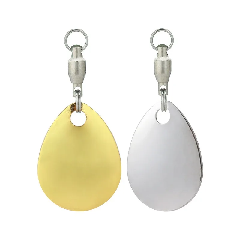 5 unids/lote señuelo DIY para Spinner cuchara señuelos ranas vibración reflectante hoja de acero inoxidable cucharas ruidosas accesorios de pesca