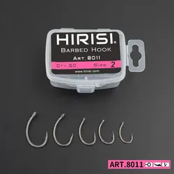 Hirisi 8011 anzuelos de carpa – Acero al carbono con PTFE y púas