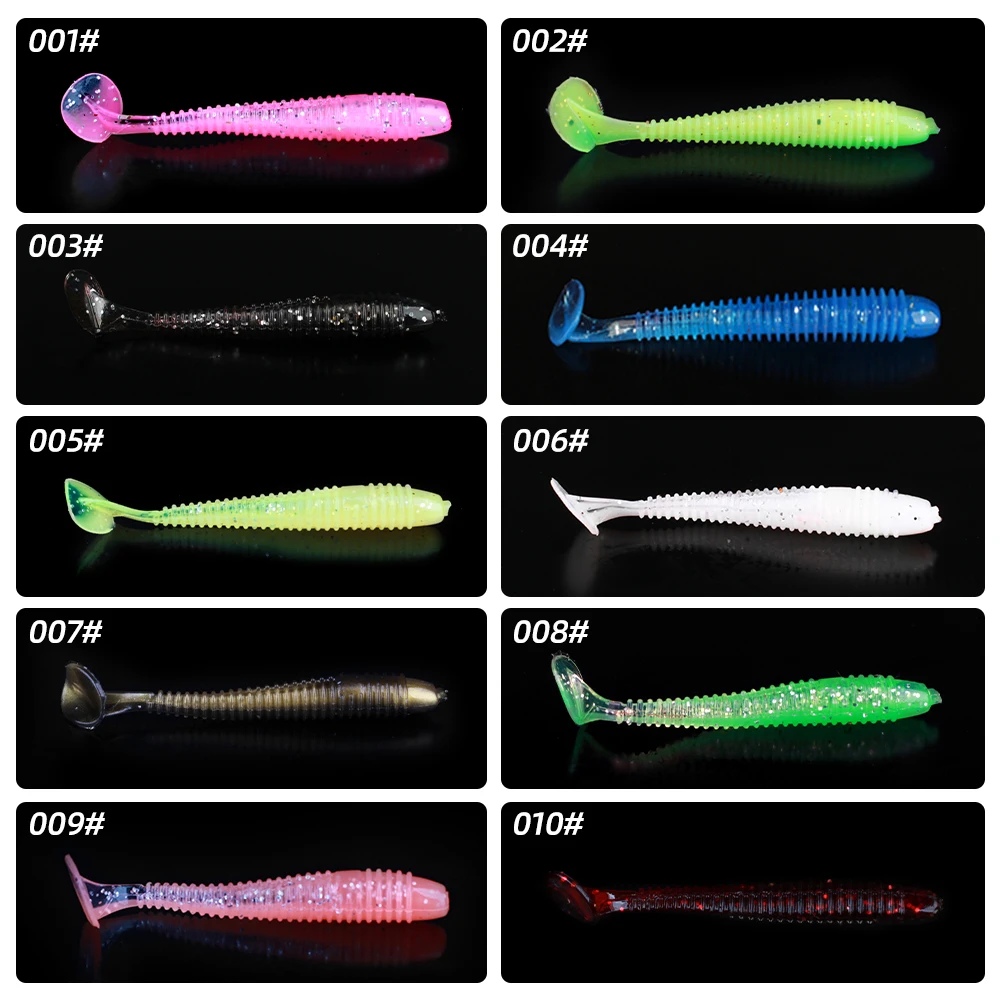 FTK 30 Uds cebo de silicona Señuelos de Pesca blandos 55mm 65mm 75mm cebos artificiales de impacto oscilante accesorios de pesca - imagen 3