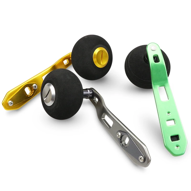 Ekfan-mango de aleación de aluminio de estilo nuevo, perillas de EVA de 50MM para carrete de Baitcast Dawa, agujeros de 8MM x 5MM, 110MM - imagen 5