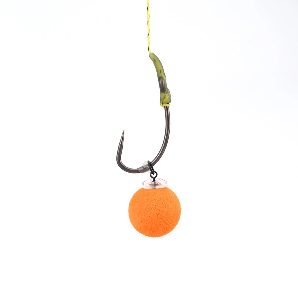 Hirisi-anzuelo de pescado recubierto de PTFE de 15 piezas, anzuelo de acero inoxidable con alto contenido de carbono, sin púas, con ojo, X502, accesorios de pesca - imagen 2