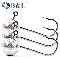 Anzuelos Jig Head Hook High Carbon Stainless B & U para vinilo