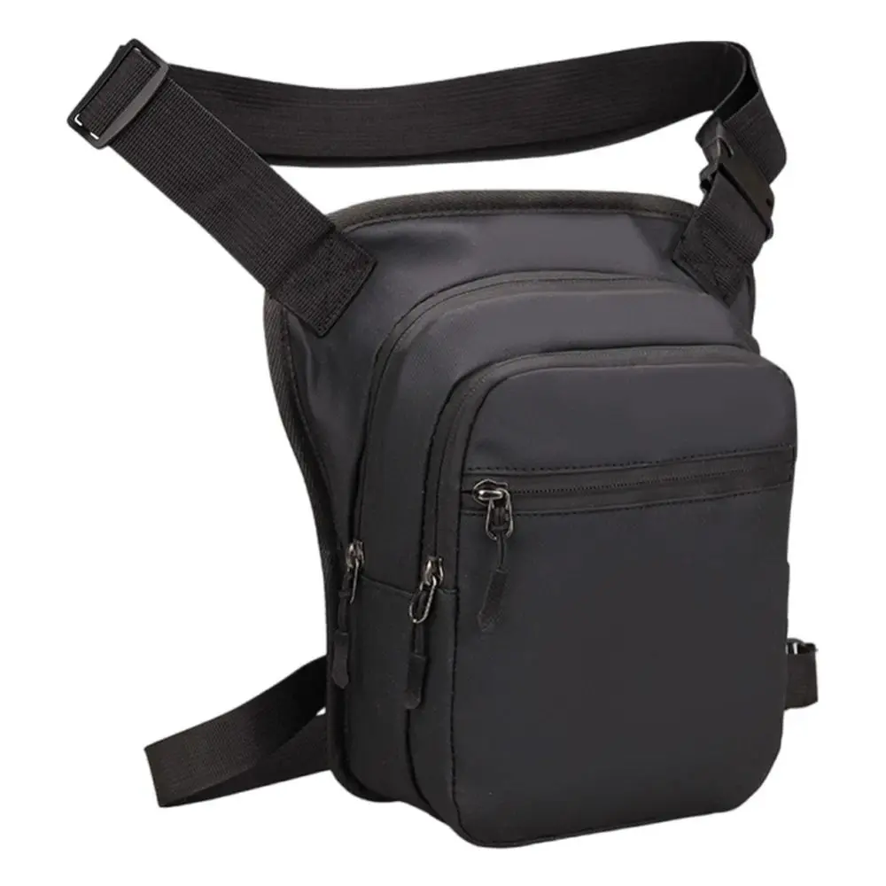 Bolsa de pierna caída para ciclismo de gran capacidad, riñonera multifunción de cuero PU con cremallera, bolsa de viaje ajustable transpirable para el pecho - imagen 2