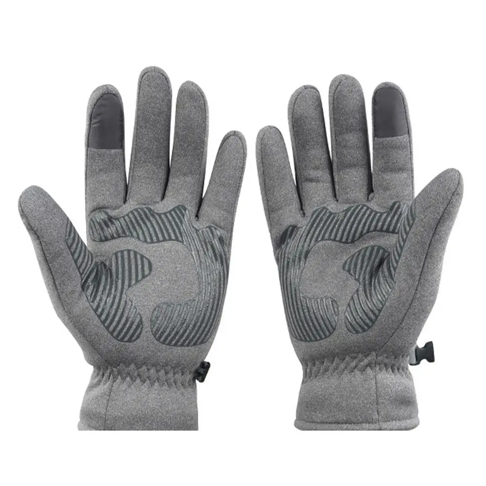 Guantes de felpa a prueba de viento para deportes al aire libre, guantes impermeables para Snowboard, guantes de esquí, guantes térmicos gruesos de lana PU, cálidos para invierno - imagen 2