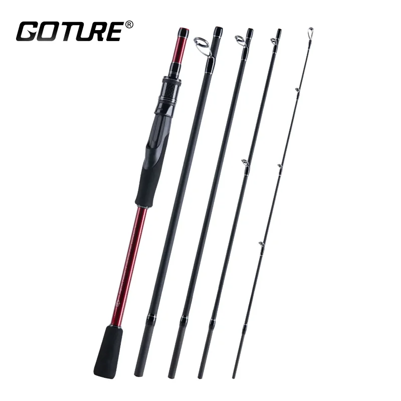 Goture MIRACLE Caña spinning carbono – 6 tramos ligera y portátil