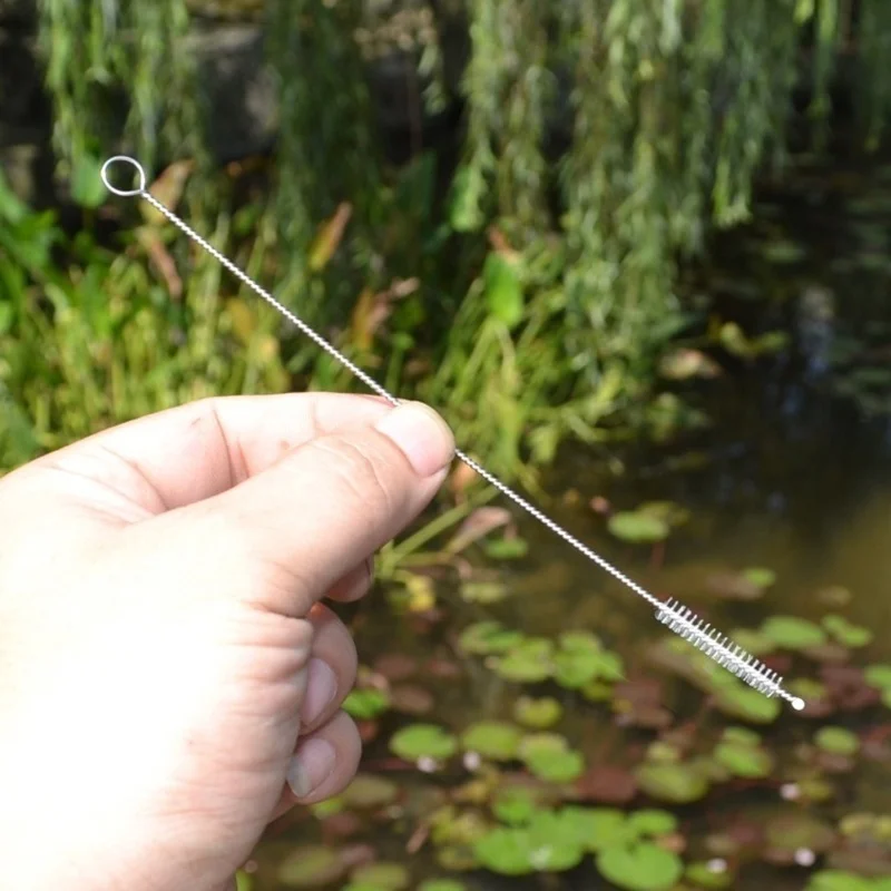 Delicados limpiadores de paja de nailon, cepillo de limpieza, limpiadores de tuberías para beber, limpieza de vidrio de acero inoxidable para coche, cepillo de coco, 10 Uds. - imagen 2