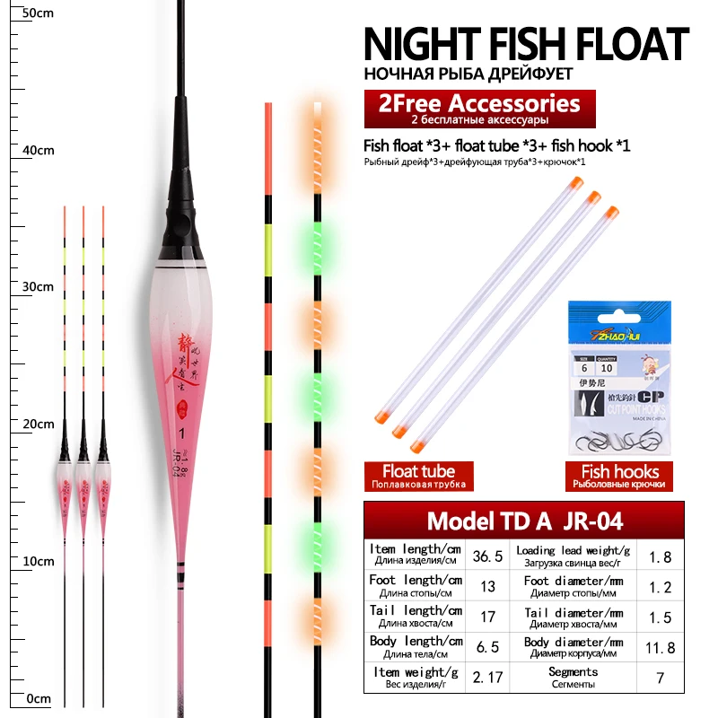 Experimente la emoción de la pesca nocturna con nuestro flotador y accesorios duraderos livianos