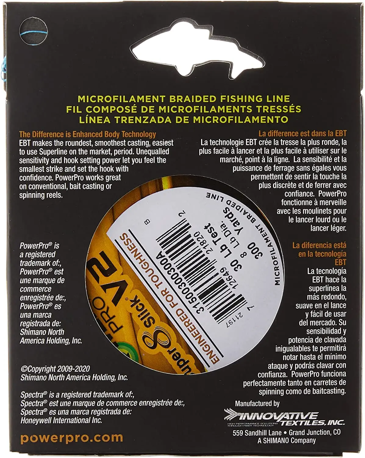Línea de pesca Spectra trenzada de 8 hebras POWER PRO SSV2, 300 yardas, 10 ~ 80lb, línea trenzada de PE Original de EE. UU. PESCA - imagen 2