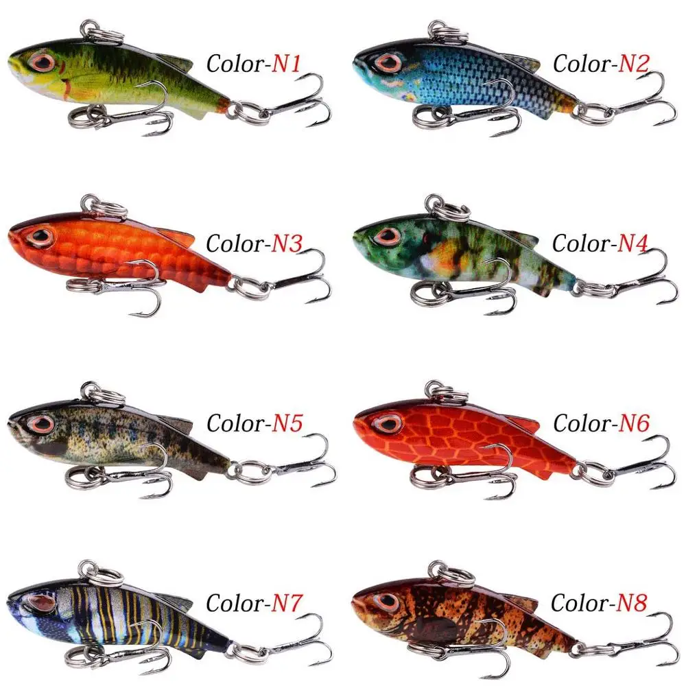 Señuelo de Pesca VIB de 42mm/4,2g, Wobbler de ojos 3D de todas las capas, cebos artificiales de plástico duro, aparejos de Pesca de carpa Crankbait, 1 unidad - imagen 3